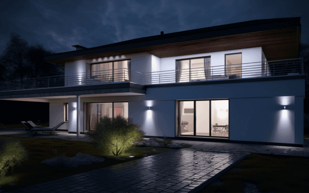 Oświetlenie zewnętrzne domu LED – przemyślany projekt